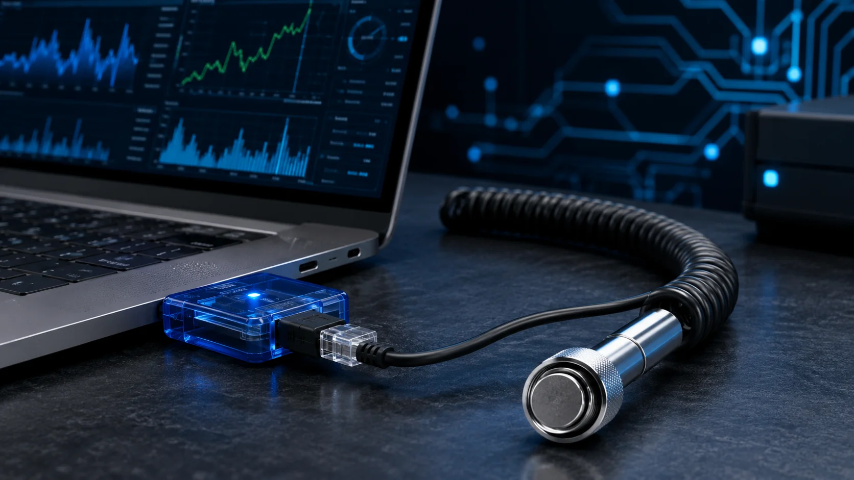Ecosistema de Conexión USB iButton DS9490R y Cables Blue Dot